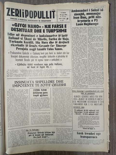 Zëri i Popullit 1994-03-19