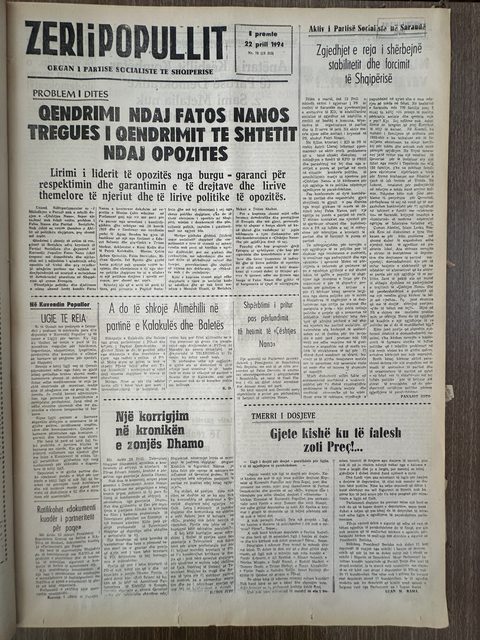 Zëri i Popullit 1994-04-22