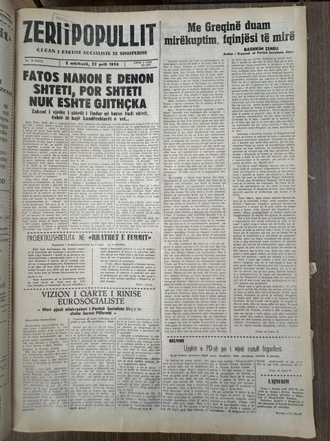 Zëri i Popullit 1994-04-27