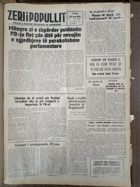 Zëri i Popullit 1994-05-29