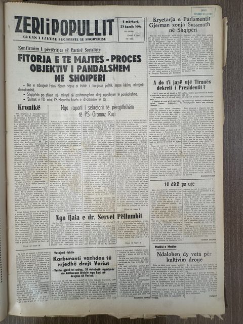 Zëri i Popullit 1994-07-27