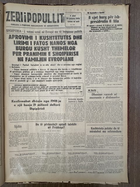Zëri i Popullit 1994-09-25