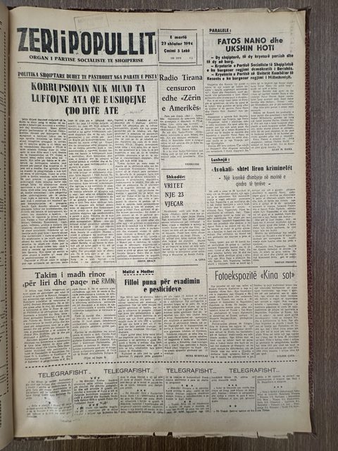 Zëri i Popullit 1994-09-27