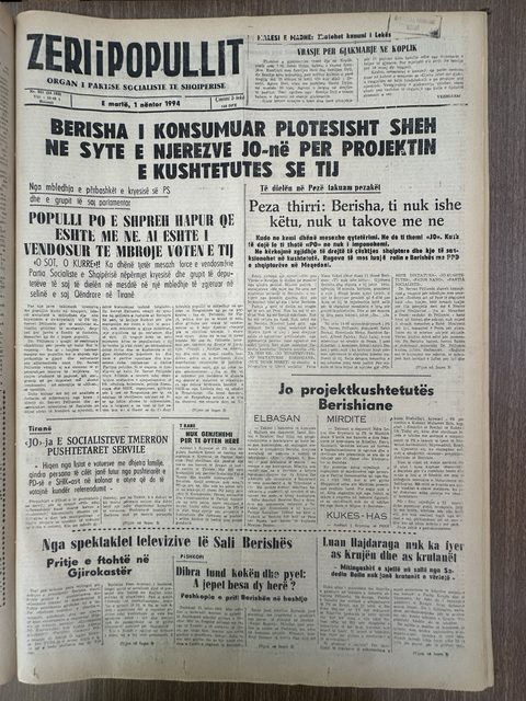 Zëri i Popullit 1994-11-01