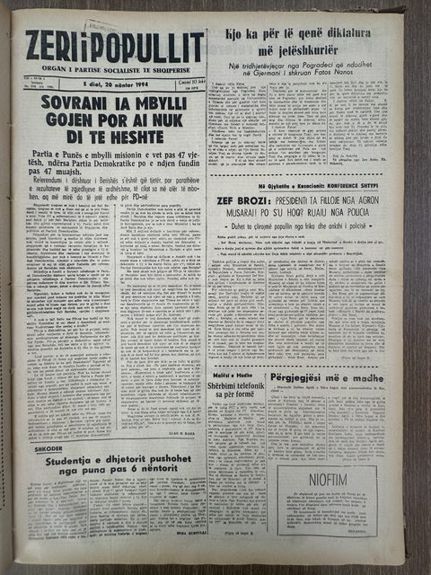 Zëri i Popullit 1994-11-20