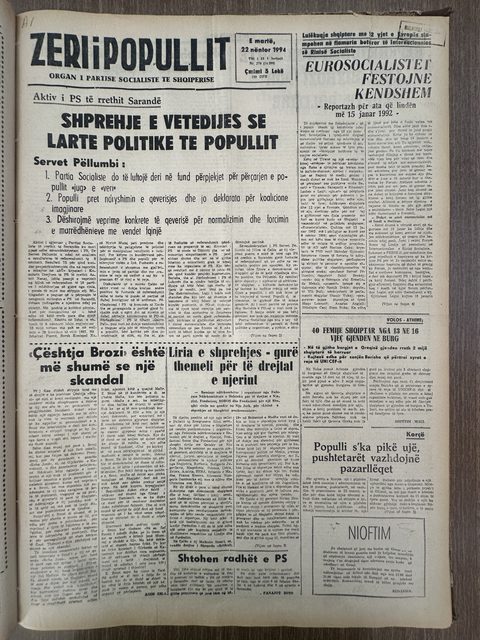 Zëri i Popullit 1994-11-22