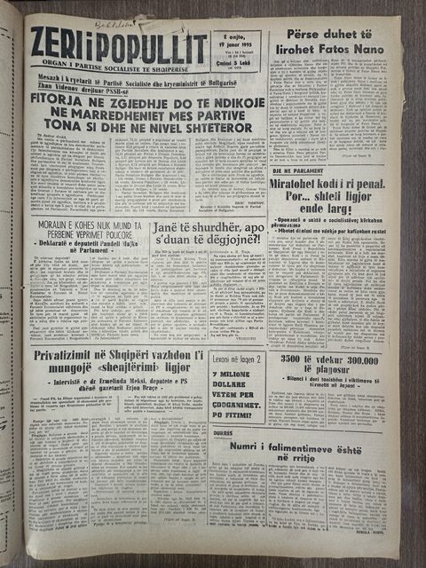 Zëri i Popullit 1995-01-19
