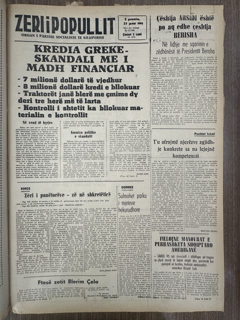 Zëri i Popullit 1995-01-27