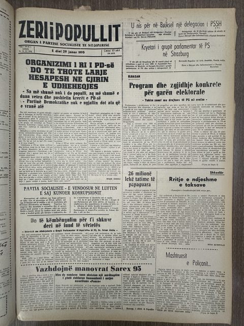 Zëri i Popullit 1995-01-29