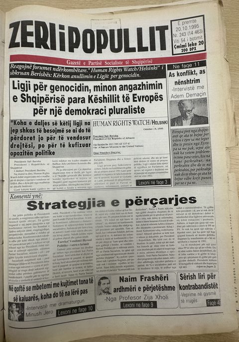 Zëri i Popullit 1995-10-20