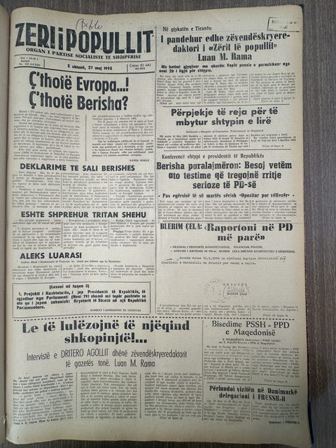 Zëri i Popullit 1995-05-27