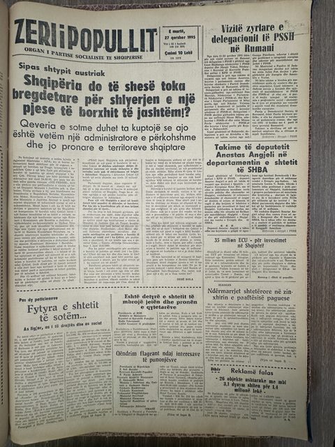 Zëri i Popullit 1995-06-27