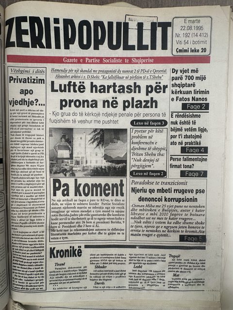 Zëri i Popullit 1995-08-22