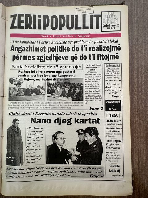 Zëri i Popullit 1996-02-18