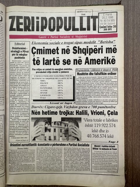 Zëri i Popullit 1996-02-20