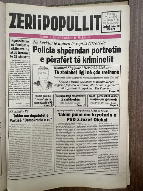 Zëri i Popullit 1996-02-29
