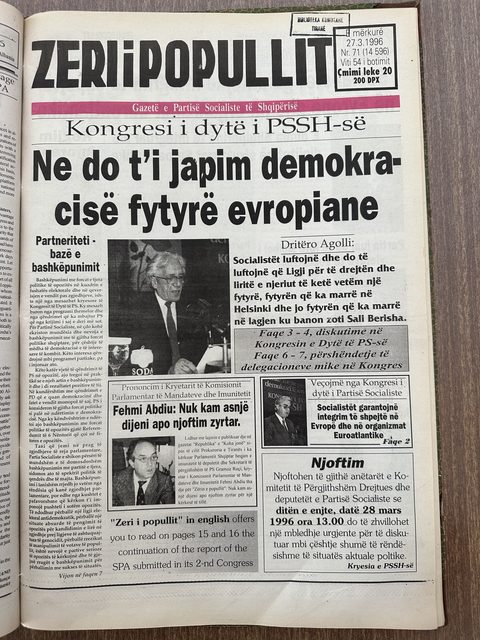Zëri i Popullit 1996-03-27