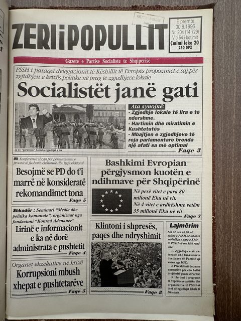 Zëri i Popullit 1996-08-30