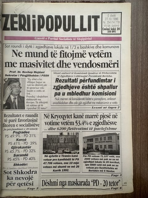 Zëri i Popullit 1996-10-27