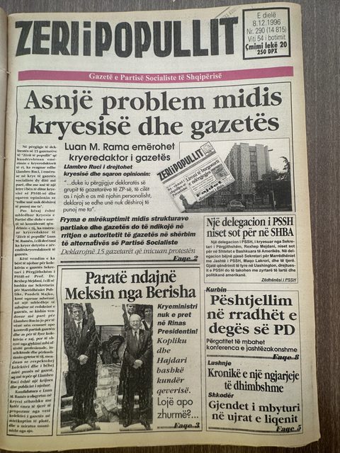 Zëri i Popullit 1996-12-08