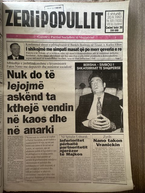 Zëri i Popullit 1997-09-20