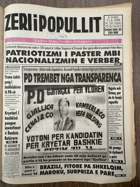 Zëri i Popullit 1998-06-11
