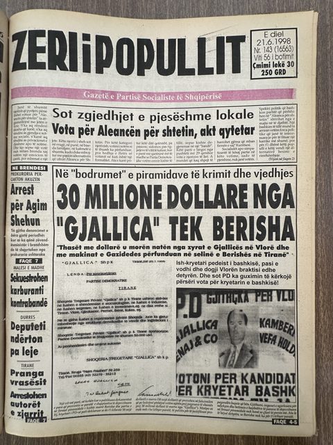 Zëri i Popullit 1998-06-21
