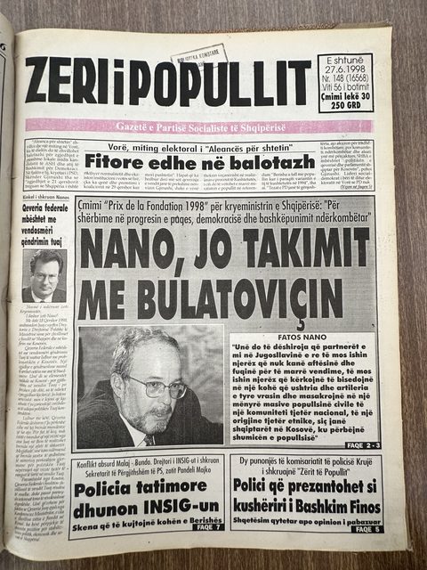 Zëri i Popullit 1998-06-27