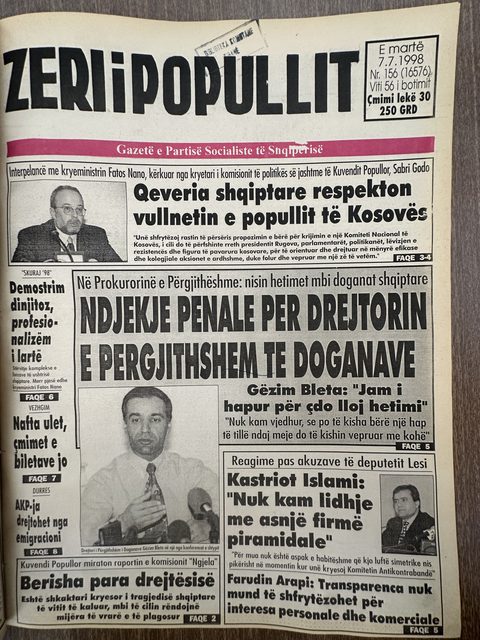 Zëri i Popullit 1998-07-07