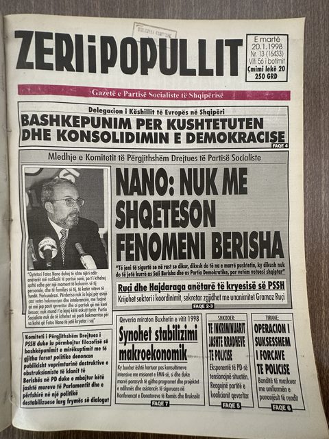 Zëri i Popullit 1998-01-20