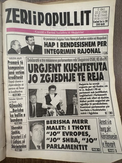Zëri i Popullit 1998-02-22