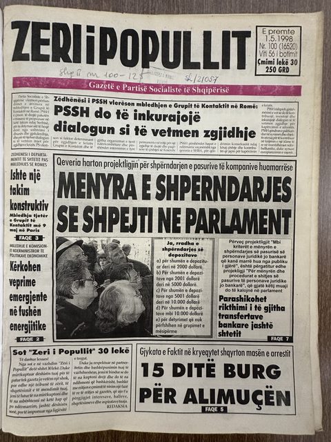 Zëri i Popullit 1998-05-01