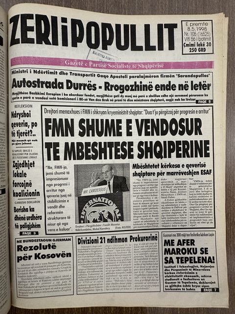 Zëri i Popullit 1998-05-08