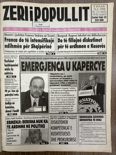 Zëri i Popullit 1998-05-16