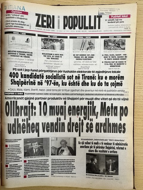Zëri i Popullit 2000-08-25